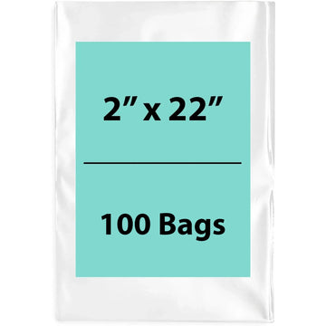 2X22 inches Clear Flat Poly Bags 3Mil Open Top (LDPE)